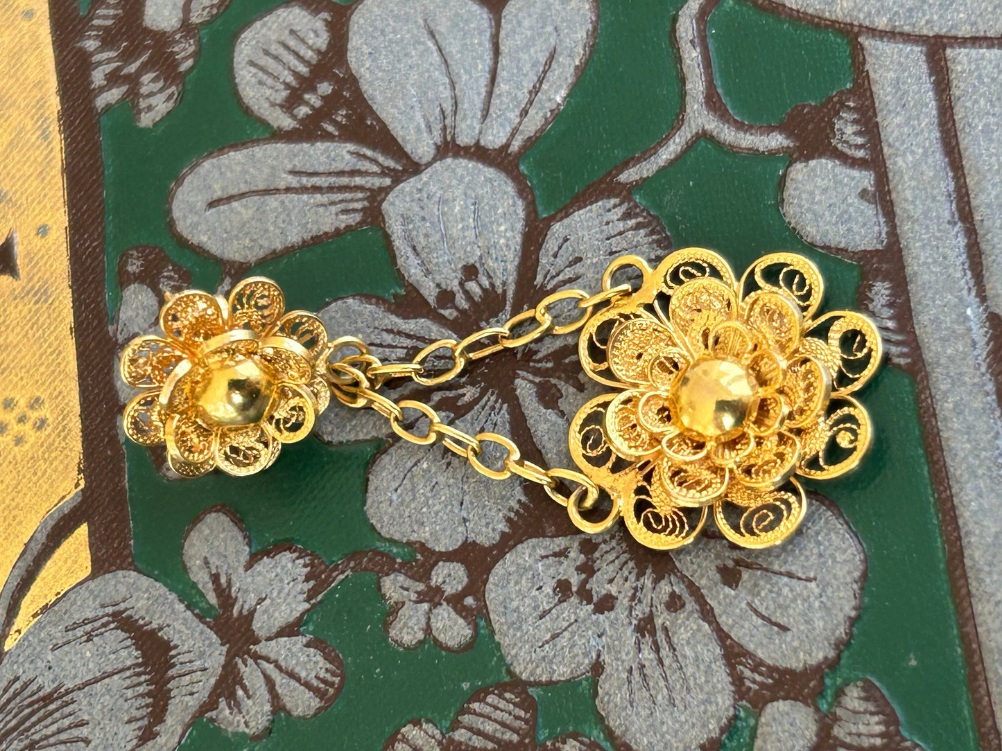 Reserved for FizzK.Antique Victorian Etruscan Revival Filigree 14k Gold Dangle Earrings