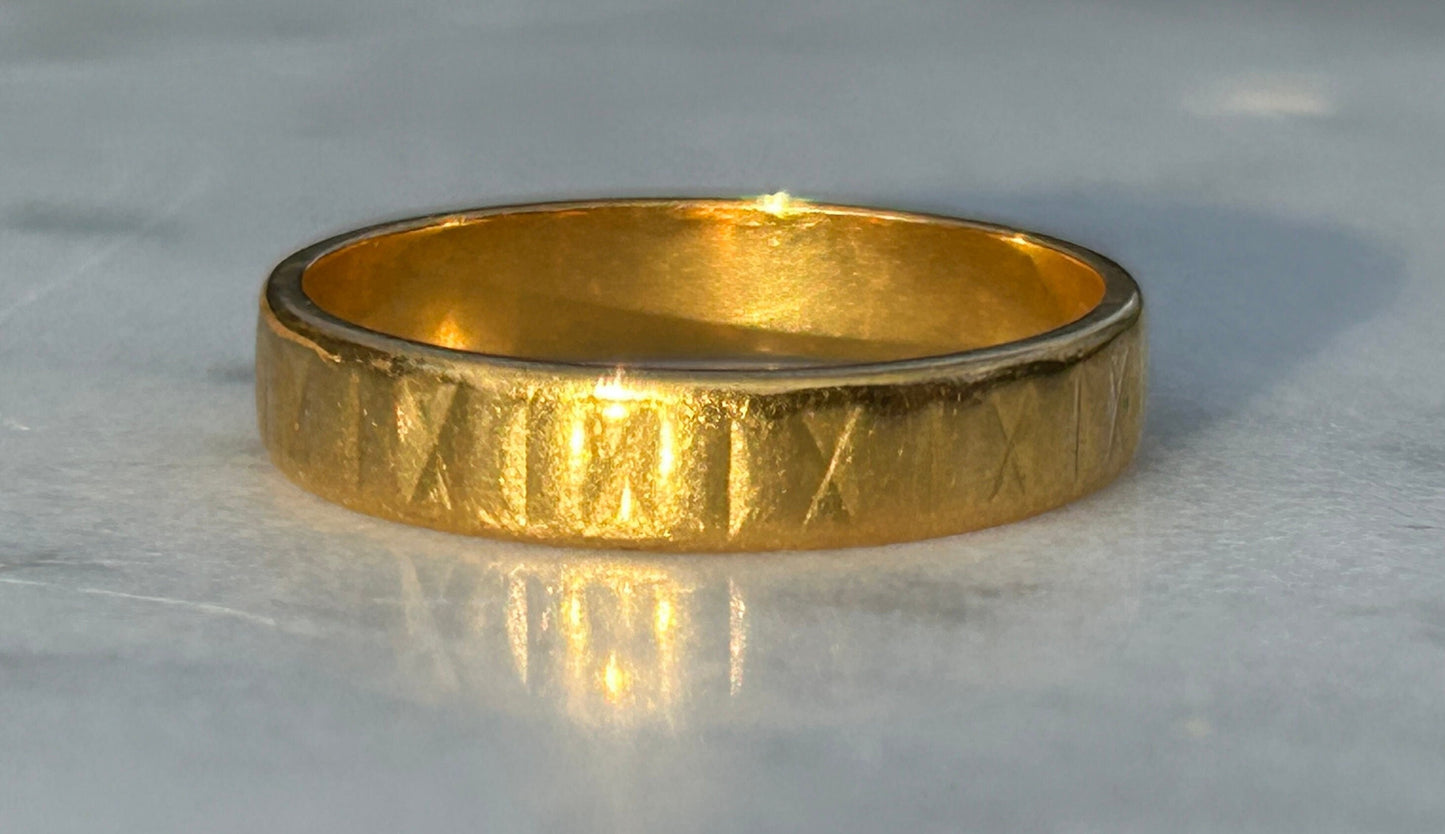 22ct Vintage Wedding Band, Hallmarked London 1967