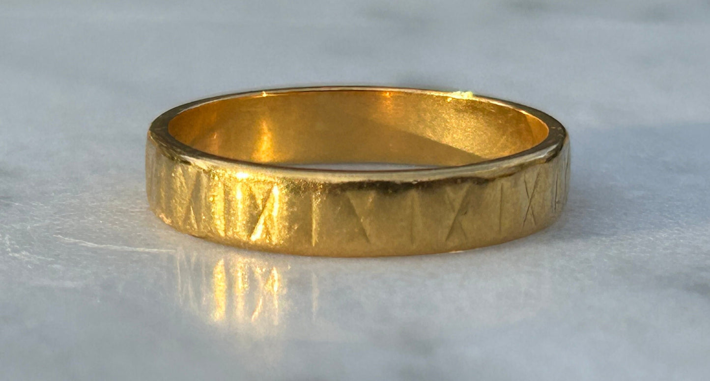 22ct Vintage Wedding Band, Hallmarked London 1967