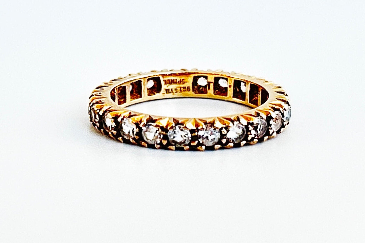 9k Gold Spinel Set Eternity Band