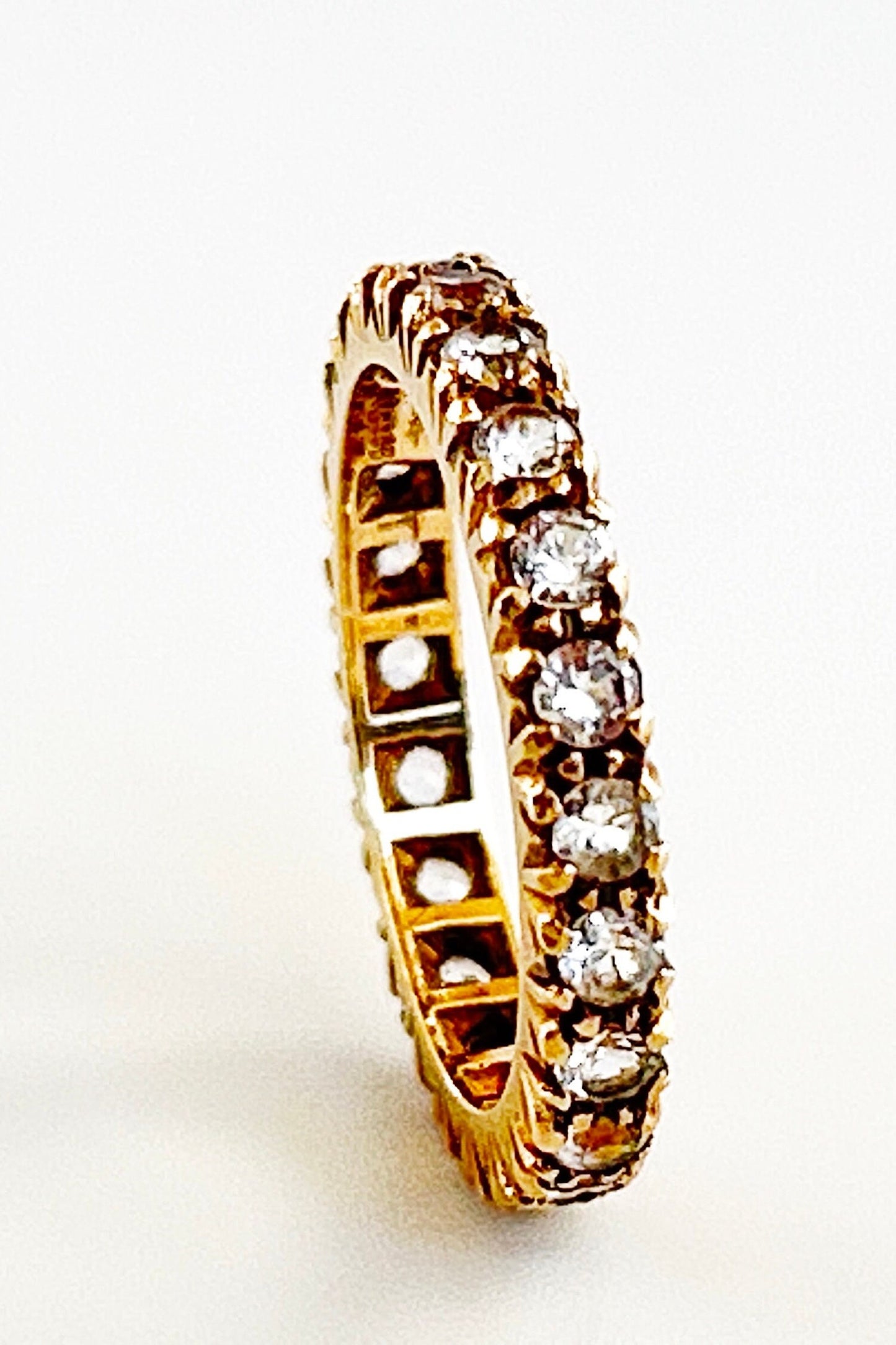 9k Gold Spinel Set Eternity Band