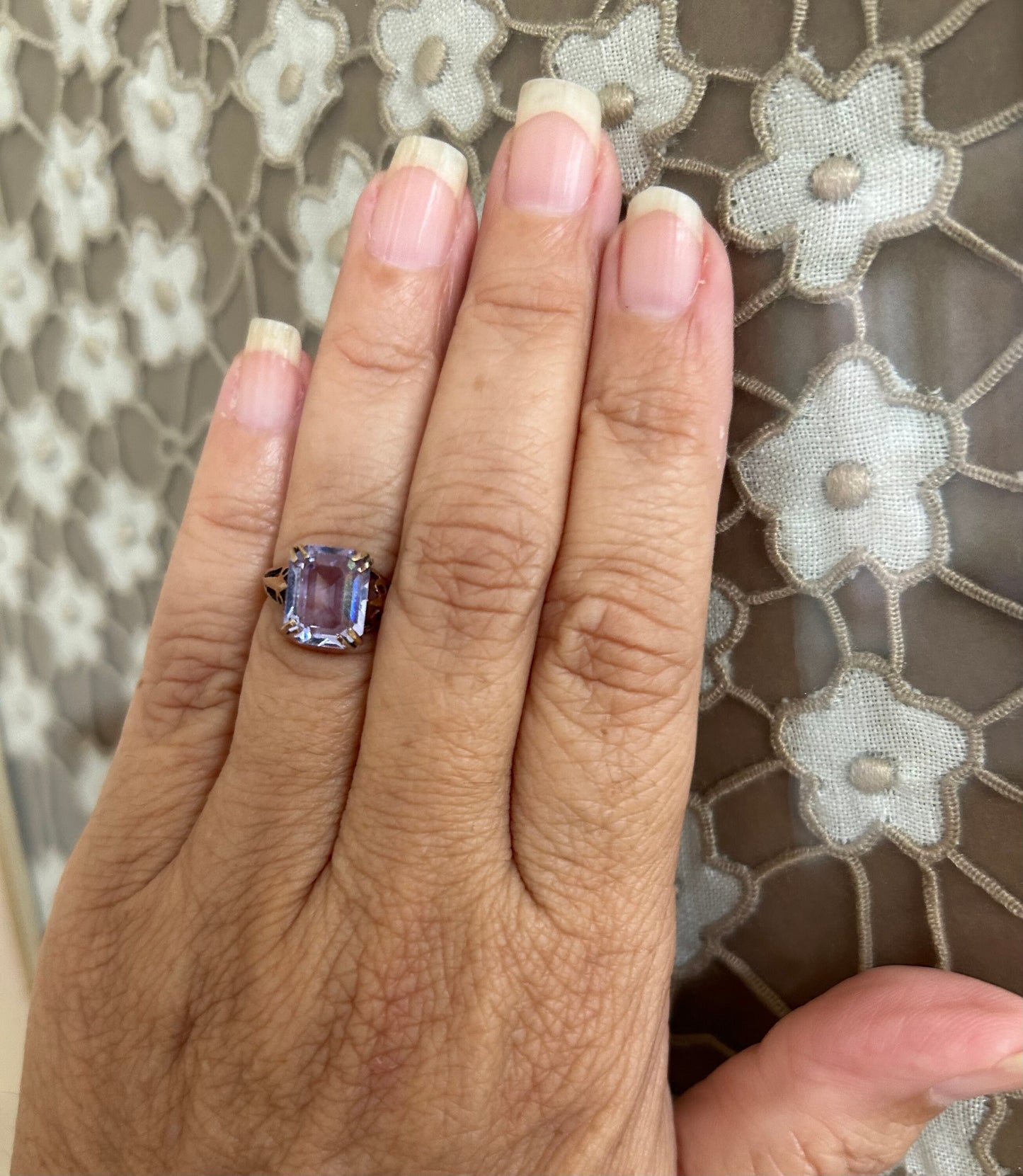 Vintage Amethyst Birthstone Ring 9k Gold