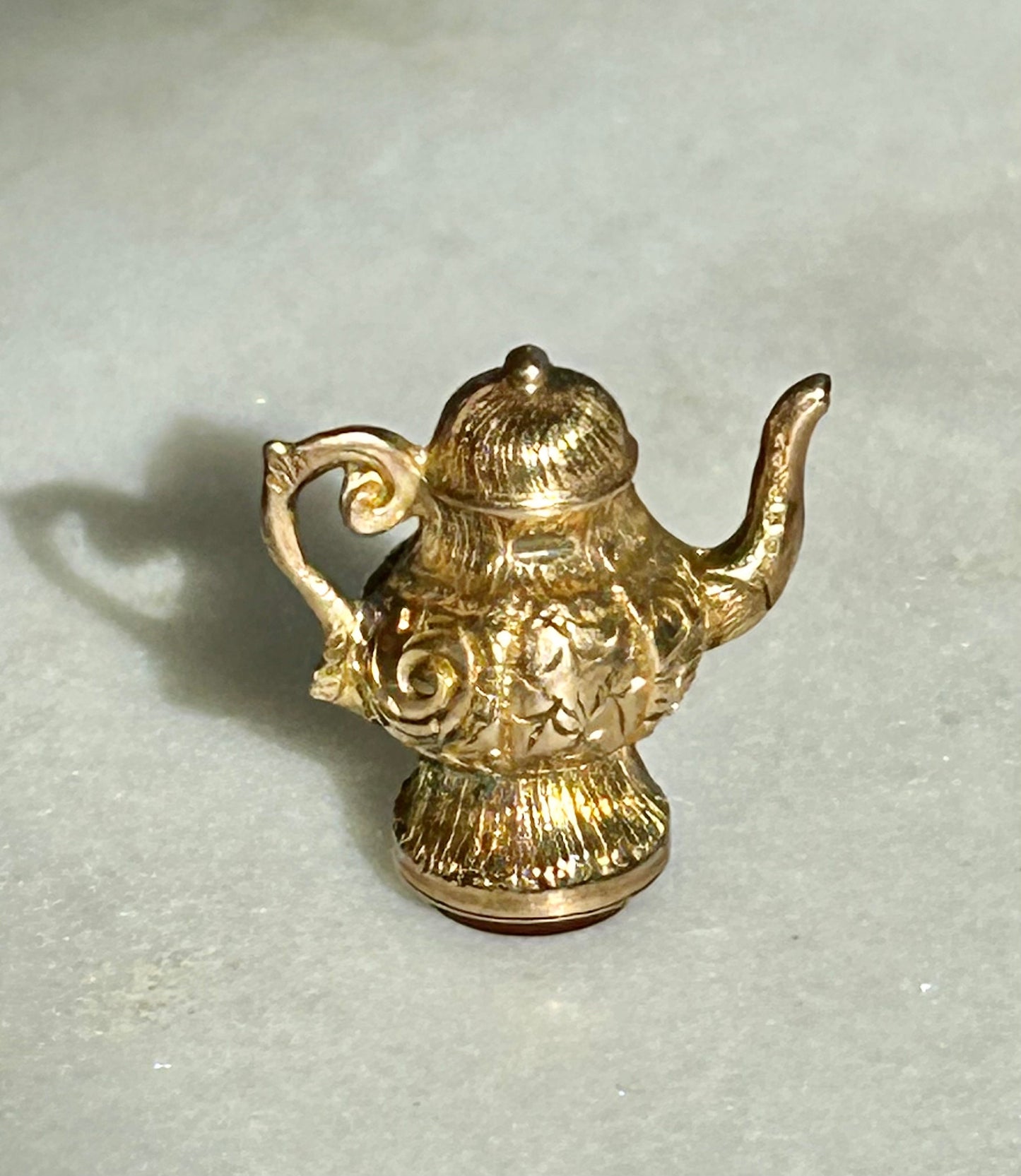 Victorian Teapot Fob 12k Gold Carnelian Seal