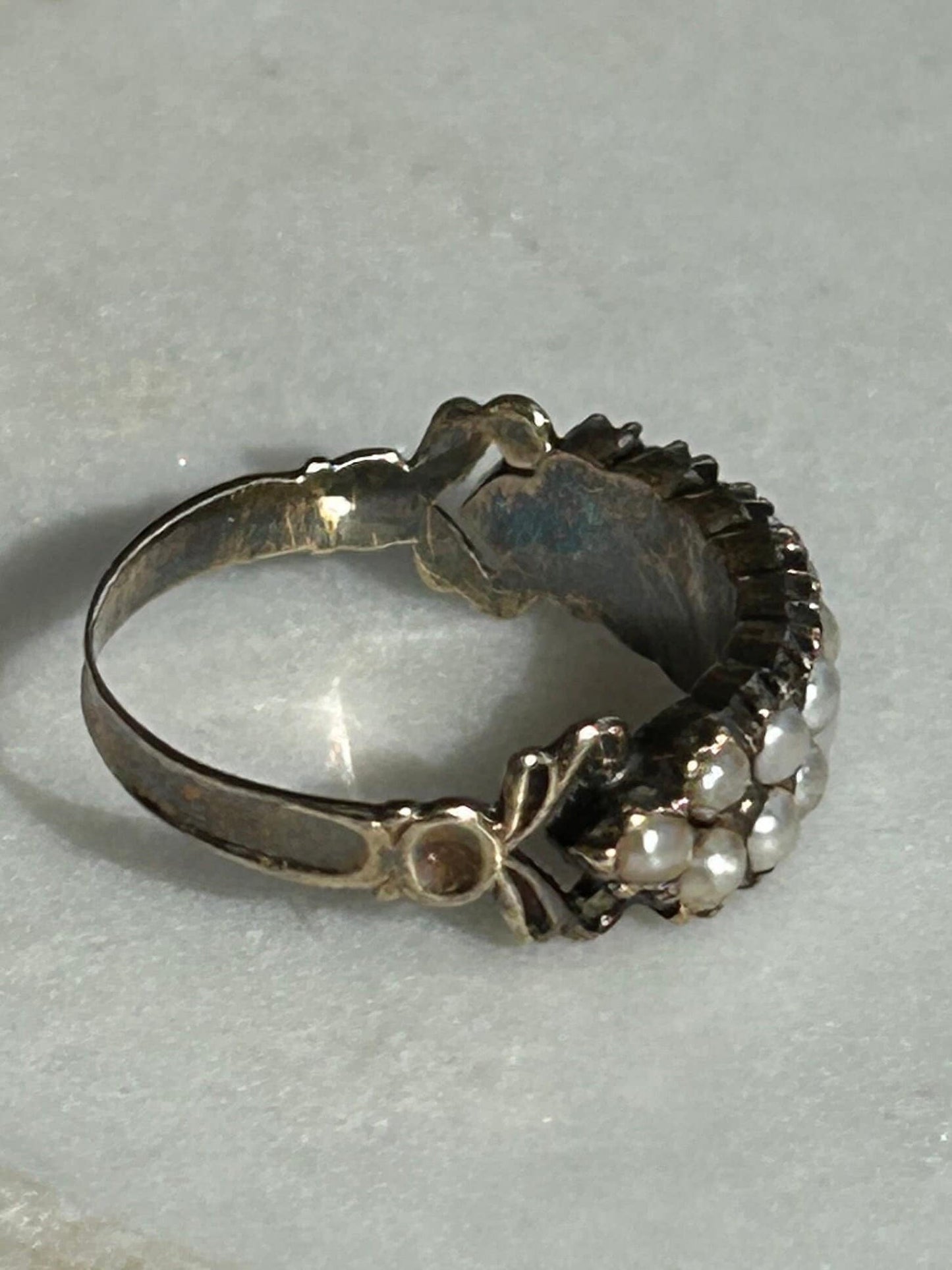 Late Georgian/Early Victorian Two Row Pearl Band Ring